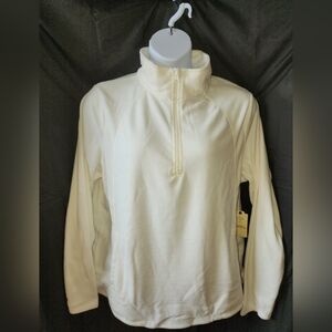 St. Johns Bay Quarter Zip Polar Bear Fleece Size 1X NWT White